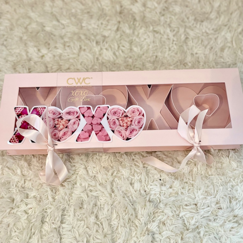 CWC Cook With Color Pink XOXO Gift Box Valentine Day Candy Flower Box Empty New